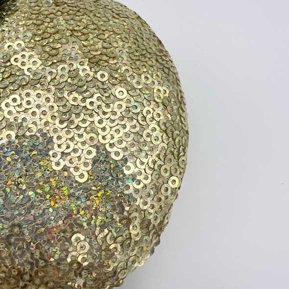 Disney World 50th Anniversary Gold Sequin Blue Satin Minnie Bow Ear Headband - Picture 8 of 10